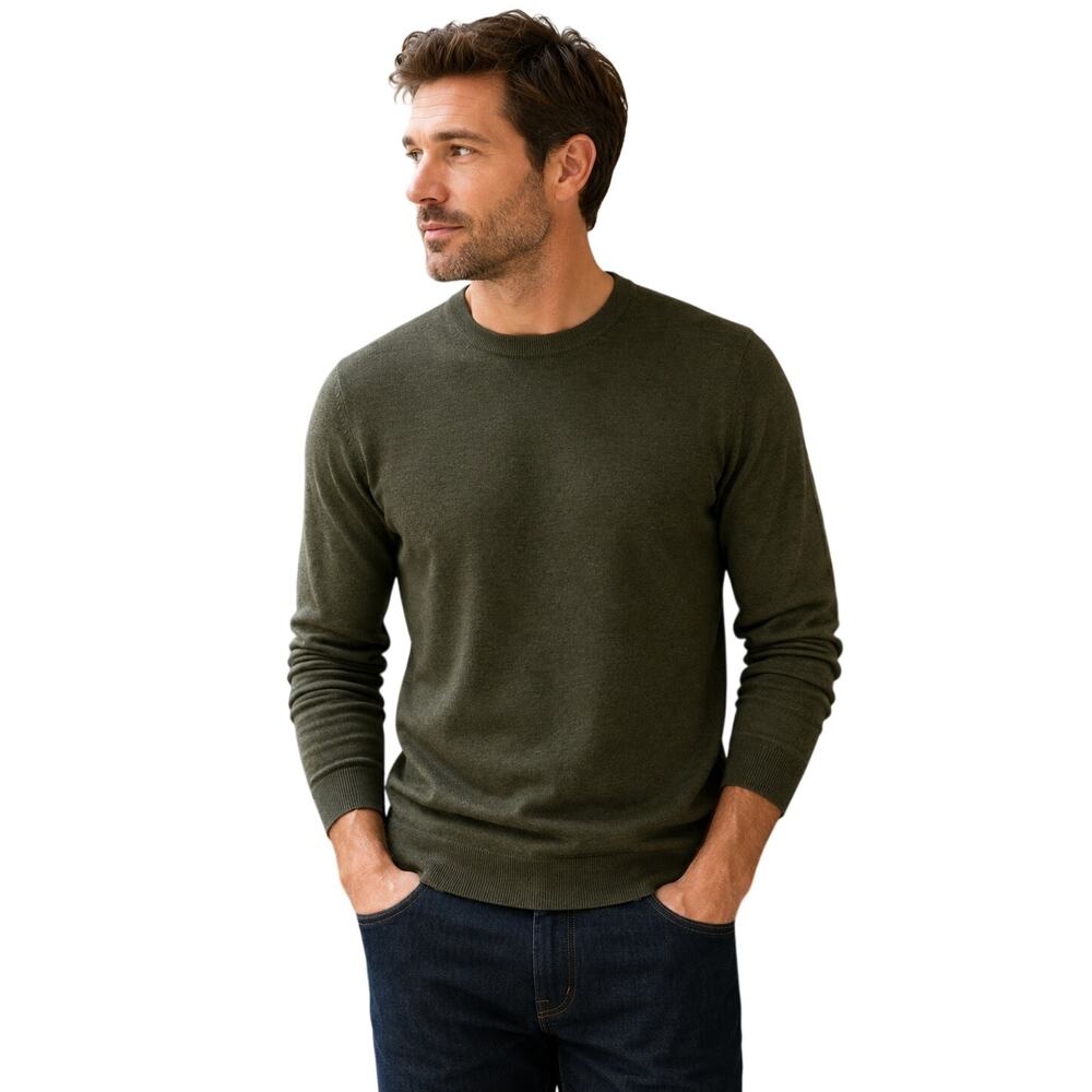 Artefact 100% Merino Wool Crewneck Sweater Men’s Medium Olive Green